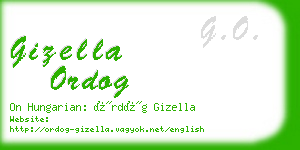 gizella ordog business card